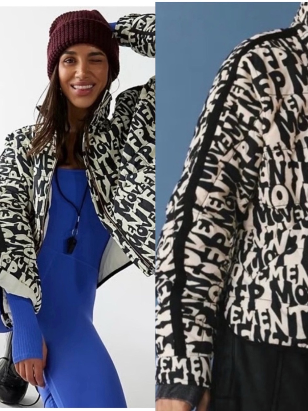 FP Movement Packable Pippa Jacket Logo Print XS NWT $248